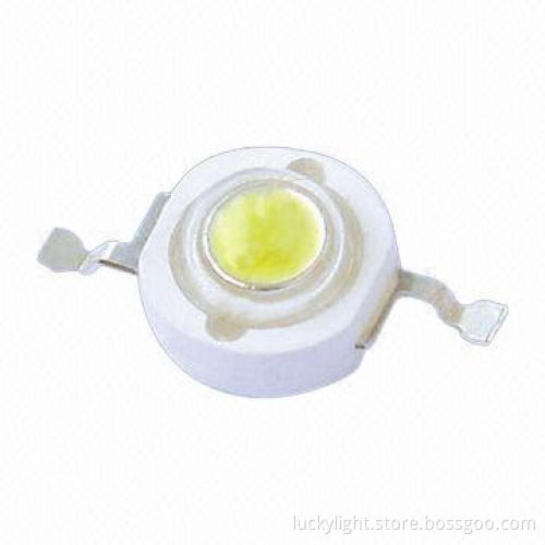 1W High-power LED, Red Color 620nm, with Peak Current 350mA and 30-40lm
